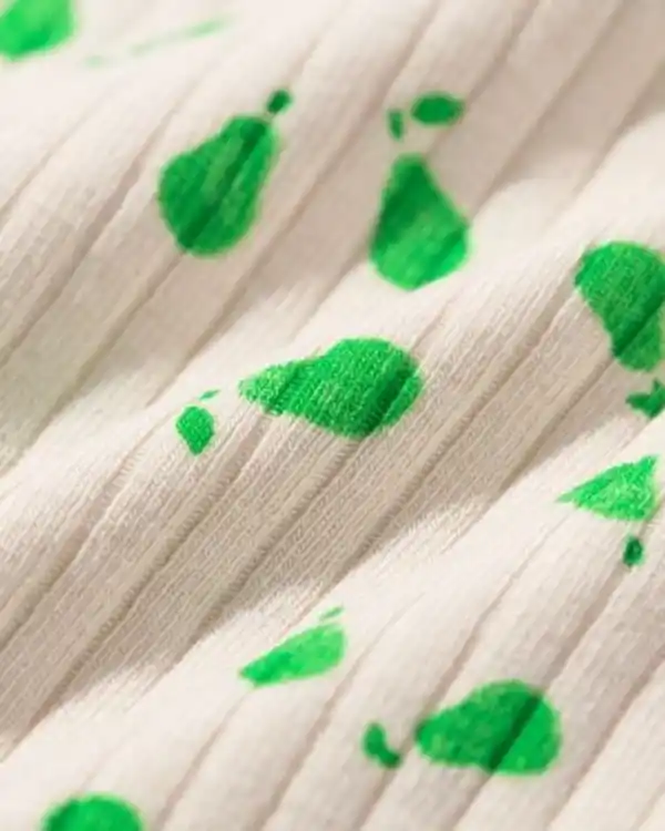 Bild 4 von Mitwachsender Baby-Strampler LENZING™ ECOVERO™, gerippt, Birnen beige