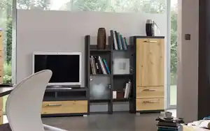 Mondo - Anbauwand Kosi Plus, Asteiche-Nachbildung/graphit