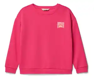 Kinder-Sweatshirt mit überschnittenen Schultern, rot