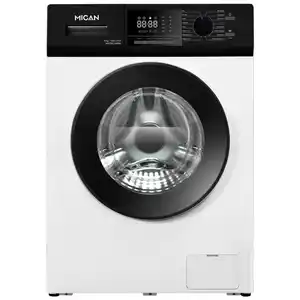 Mican Waschmaschine, Weiß, Metall, Kunststoff, Glas, Keramik, 59.5x85x52 cm, Aquastop, LED-Anzeigen, Überlaufschutz, Unwuchtkontrolle, Haushaltsreinigung, Haushaltsgeräte, Waschmaschinen, A