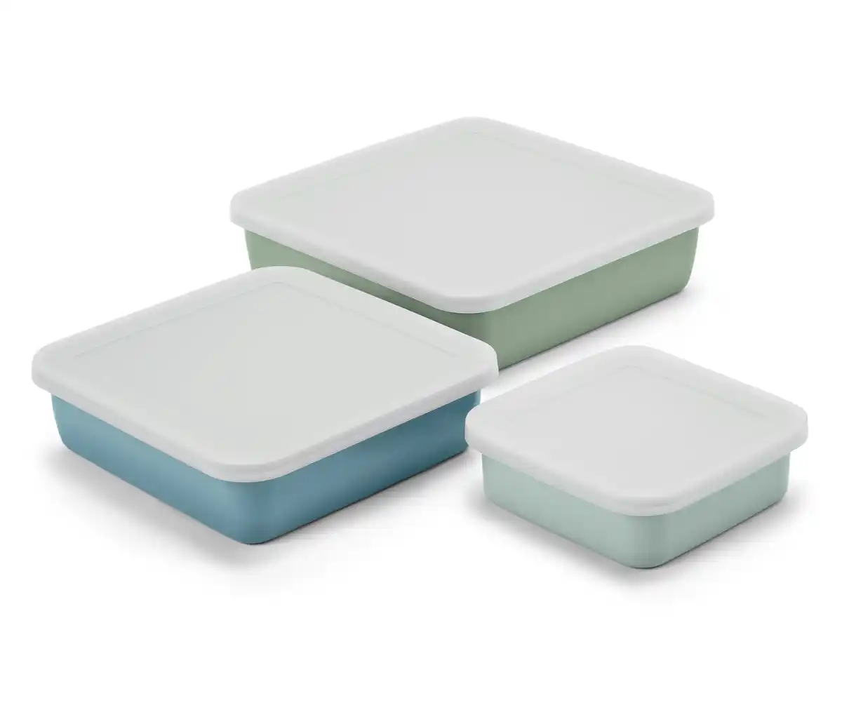 Bild 1 von 3 Emaille-Auflaufformen mit Deckel