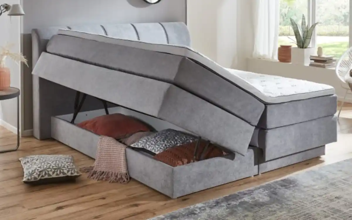 Bild 4 von Boxspringbett BX2240 Ottawa, grau, 180 x 200 cm