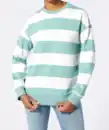 Bild 1 von Sweatshirt mit Blockstreifen, hellblau gestreift