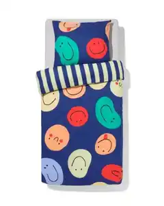 Kinderbettbezug 140 × 200 cm, weiche Baumwolle, Gesichter