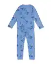 Bild 1 von Kinderpyjama gerippt, Palmmuster blau