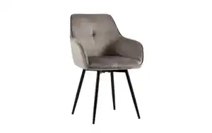 Stuhl Alma 02, grau/schwarz, inkl. 360° Drehfunktion