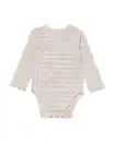Bild 1 von Mitwachsender Newborn-Wickelstrampler, Streifen ecru