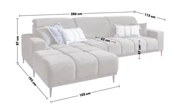 Bild 3 von outdoor (Gartenmöbel Mit Flair) - Wohnlandschaft Livorno, dunkelgrau, inkl. Funktionen, Ottomane links