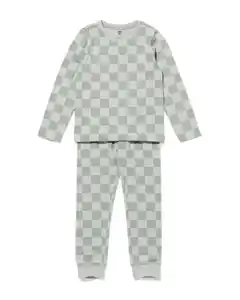 Kinderpyjama kariert hellgrün