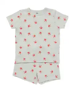 Baby-Kurz-Pyjama, Krabben hellblau