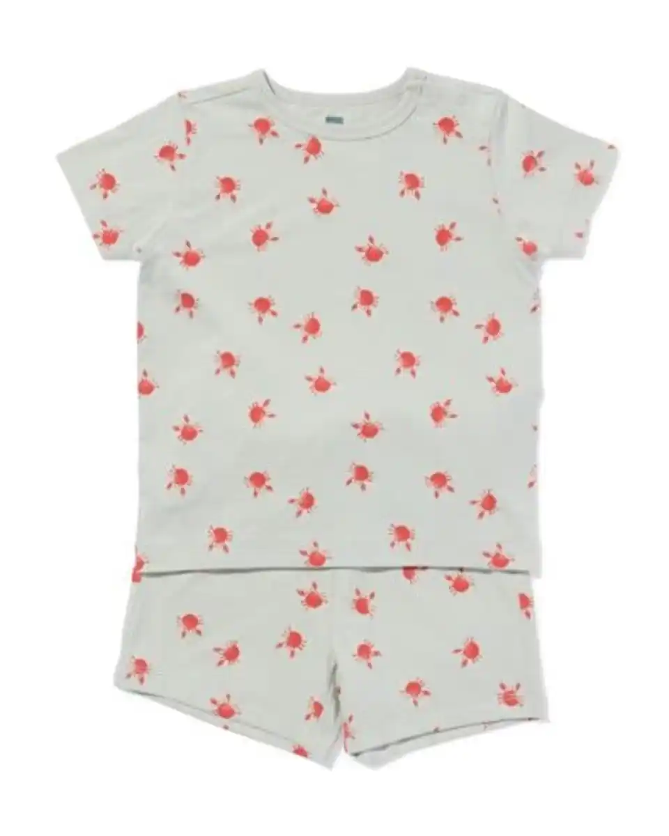 Bild 1 von Baby-Kurz-Pyjama, Krabben hellblau