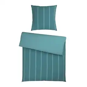 Bio:Vio Wendebettwäsche, Petrol, Textil, 135x200 cm, Oeko-Tex® Made IN Green, pflegeleicht, hautfreundlich, Schlaftextilien, Bettwäsche, Bettwäsche, Renforcé-Bettwäsche