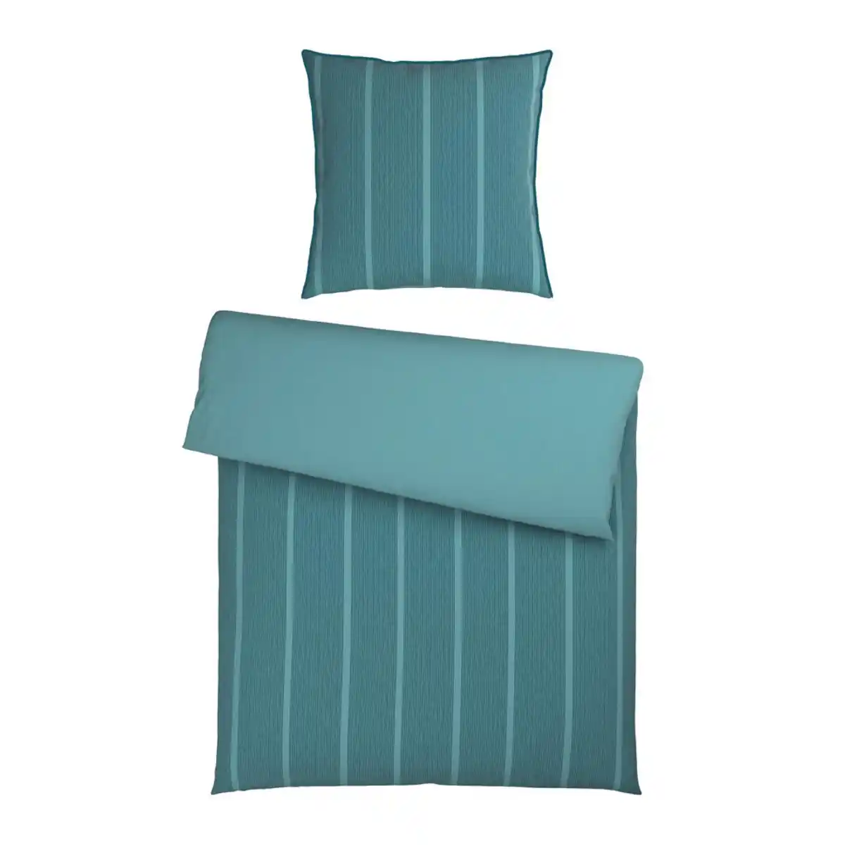 Bild 1 von Bio:Vio Wendebettwäsche, Petrol, Textil, 135x200 cm, Oeko-Tex® Made IN Green, pflegeleicht, hautfreundlich, Schlaftextilien, Bettwäsche, Bettwäsche, Renforcé-Bettwäsche