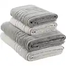 Bild 1 von Esprit Frottierset, Anthrazit, Hellgrau, Textil, 4-teilig, Uni, 50x100 cm, saugfähig, Badtextilien, Handtuch-Sets