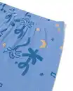 Bild 3 von Kinderpyjama gerippt, Palmmuster blau