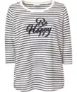 Bild 1 von Sweatshirt mit Flockdruck, weiß/dunkelblau