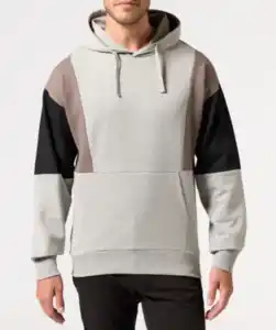Sweatshirt mit Kontrasteinsätzen, grau melange
