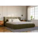 Bild 1 von Chameo Polsterbett, Waldgrün, Holz, Metall, Birke, Schichtholz, 140x200 cm, Bettkasten, gepolstertes Kopfteil, in verschiedenen Größen erhältlich, Schlafzimmer, Betten, Polsterbetten
