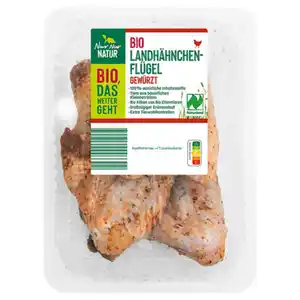 NUR NUR NATUR Bio-Landhähnchen Flügel 350 g, Gewürzt