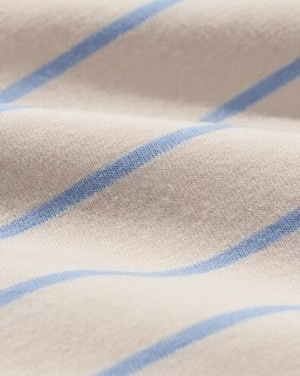 Bild 2 von Mitwachsender Newborn-Wickelstrampler, Streifen ecru