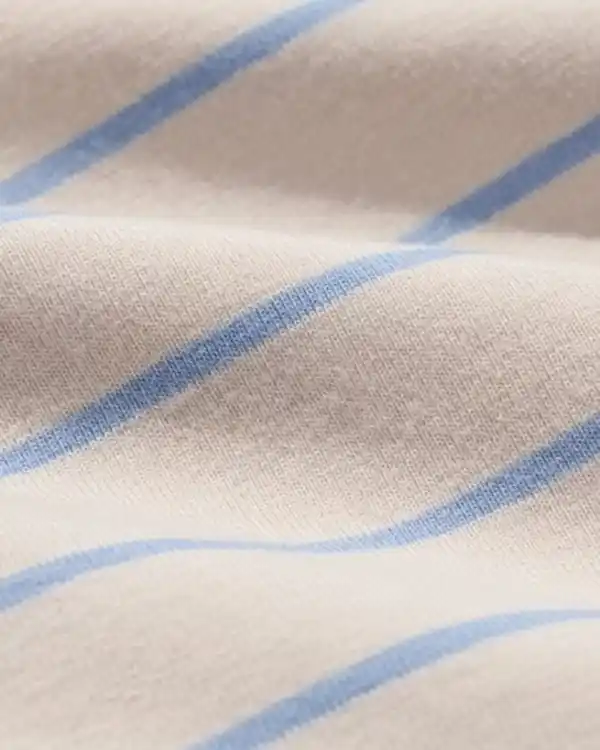 Bild 2 von Mitwachsender Newborn-Wickelstrampler, Streifen ecru