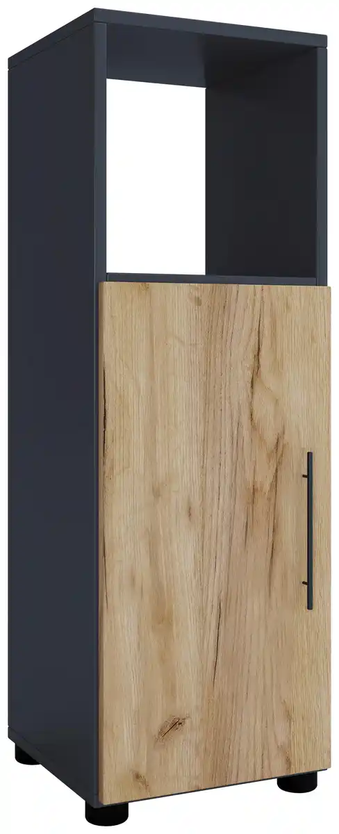 Bild 1 von Midischrank Flandu Honigeiche/Schwarz, Honigeiche