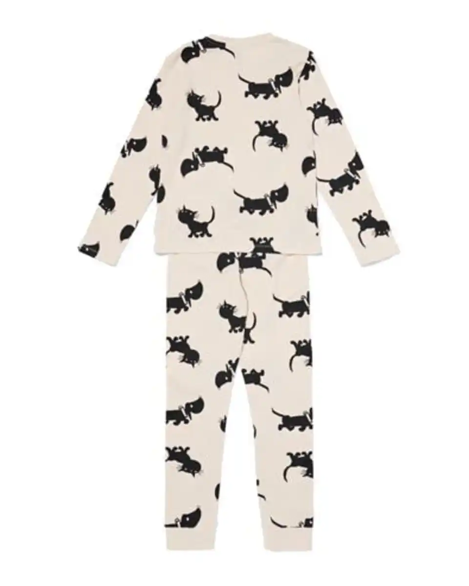 Bild 3 von Takkie-und-Siepie-Kinderpyjama, gerippt eierschalenfarben