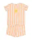 Bild 1 von Baby-Kurz-Pyjama mit Streifen pfirsich