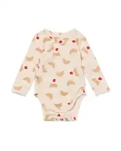 Mitwachsender Newborn-Wickelstrampler ecru