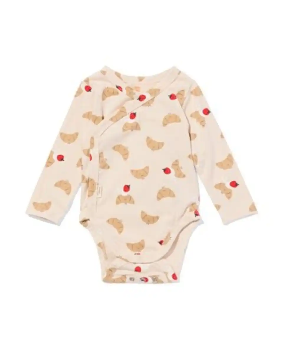 Bild 1 von Mitwachsender Newborn-Wickelstrampler ecru