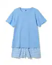 Bild 2 von Miffy Damen-Kurz-Pyjama aus Jersey mit Streifen blau