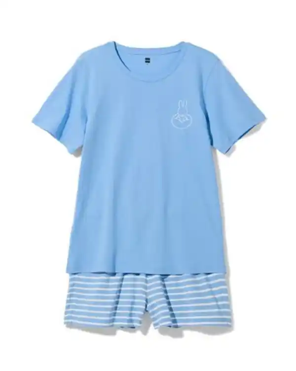 Bild 2 von Miffy Damen-Kurz-Pyjama aus Jersey mit Streifen blau