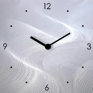 Euroart Wanduhr Abstract Waves Clock, Mehrfarbig, Metall, 20x20x3.1 cm, Dekoration, Uhren, Wanduhren