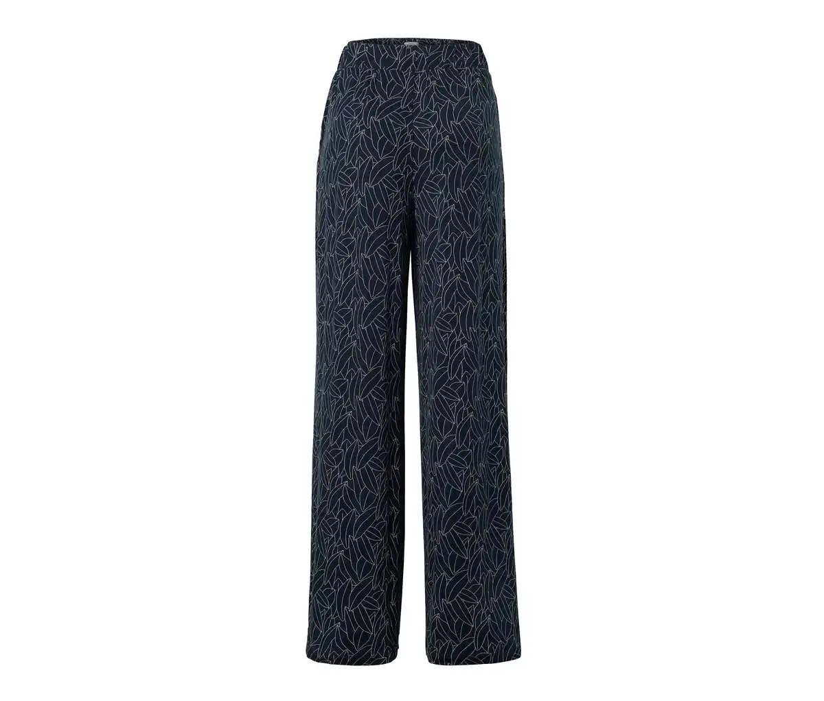 Bild 1 von Bedruckte Palazzohose, dunkelblau-cremeweiß