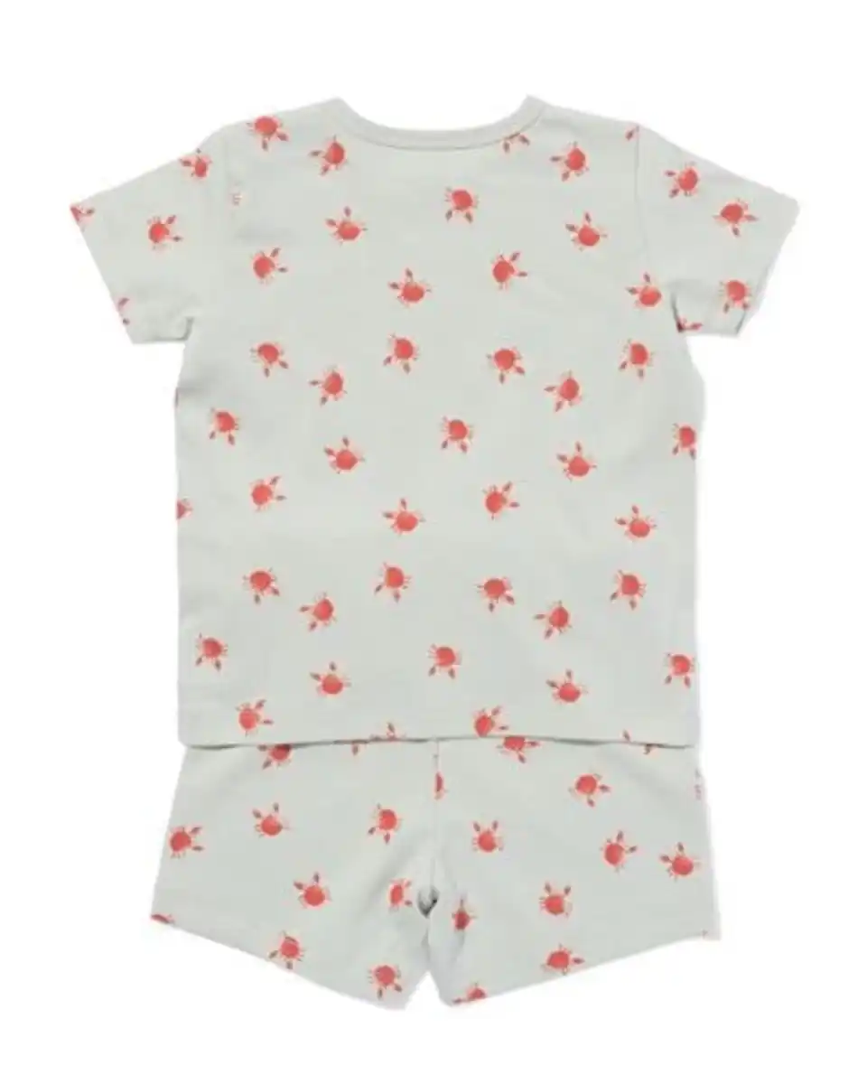 Bild 2 von Baby-Kurz-Pyjama, Krabben hellblau