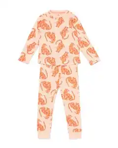 Kinderpyjama Gepardenmuster rosa