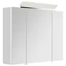 Bild 1 von Mid.you Spiegelschrank, Weiß Hochglanz, Holzwerkstoff, 4 Fächer, 80x62x17 cm, Soft-Close-System, hängend, Badezimmer, Badezimmerspiegel, Spiegelschränke