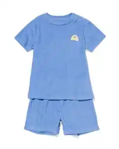 Baby-Pyjama aus Frottee blau
