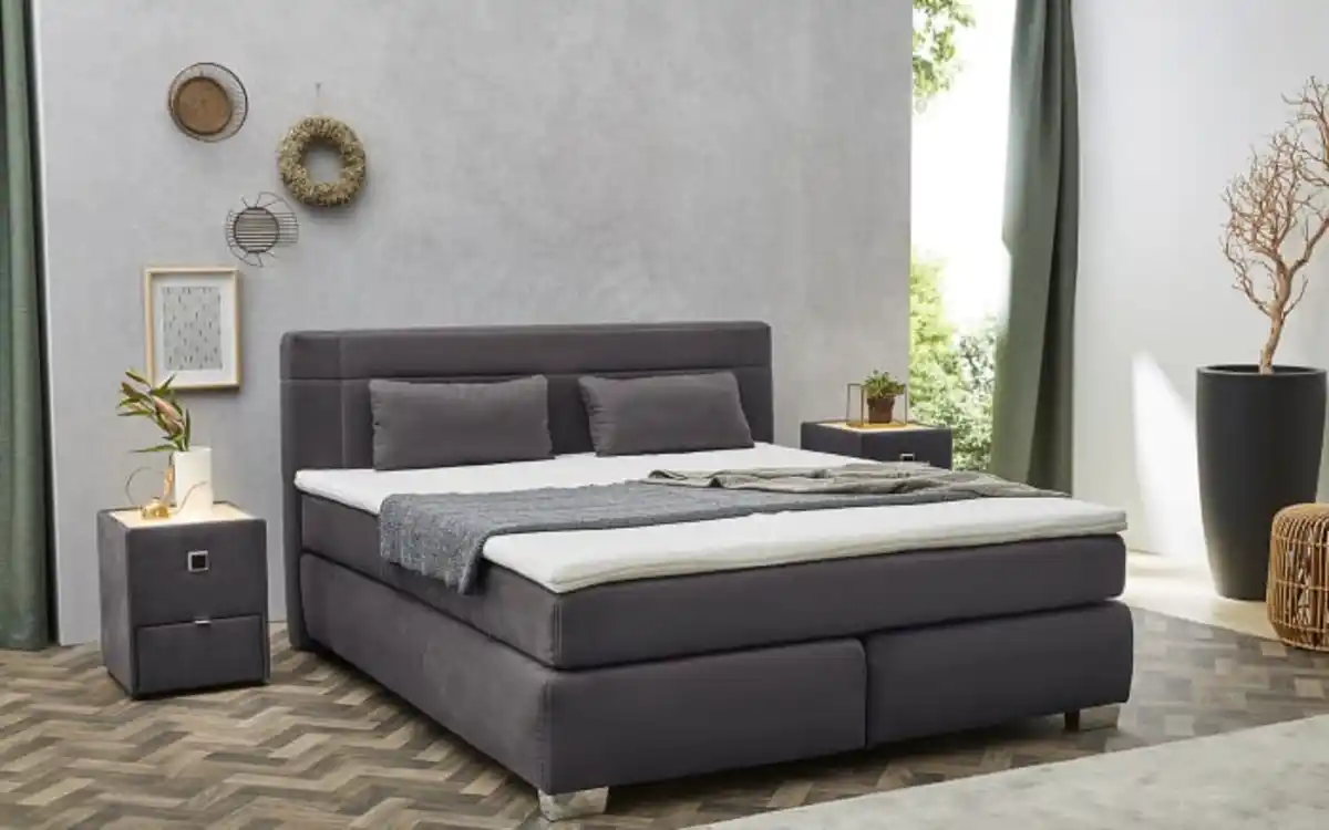 Bild 1 von Boxspringbett Romana Mix, dunkelgrau, 180 x 200 cm