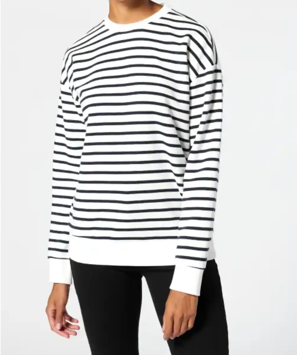 Bild 1 von Gestreiftes Sweatshirt, weiß/dunkelblau