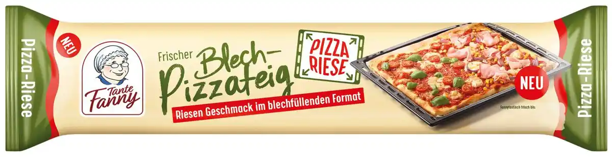 Bild 1 von TANTE FANNY Frischer Blech-Pizzateig, 600-g-Packg.