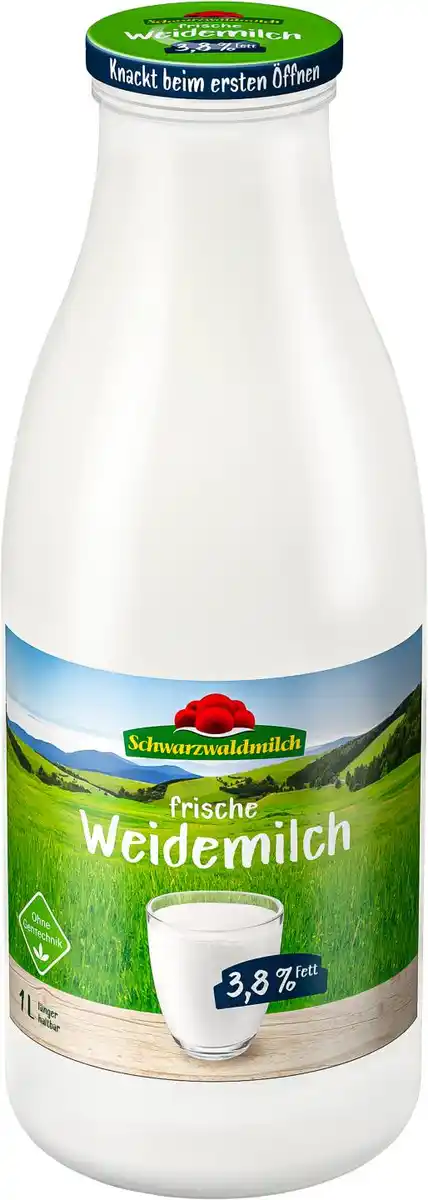 Bild 1 von SCHWARZWALDMILCH Weidefrischmilch, 3,8 % Fett, 1-l-Fl.