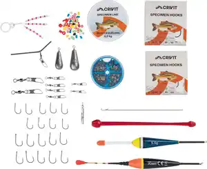 CRIVIT® Posen-Grundangelbox »Karpfen/Aal«, 78-teilig