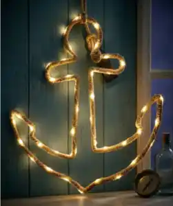 LED-Hängedeko maritim, naturfarben