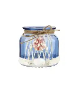 Maritimer Teelichthalter, blau