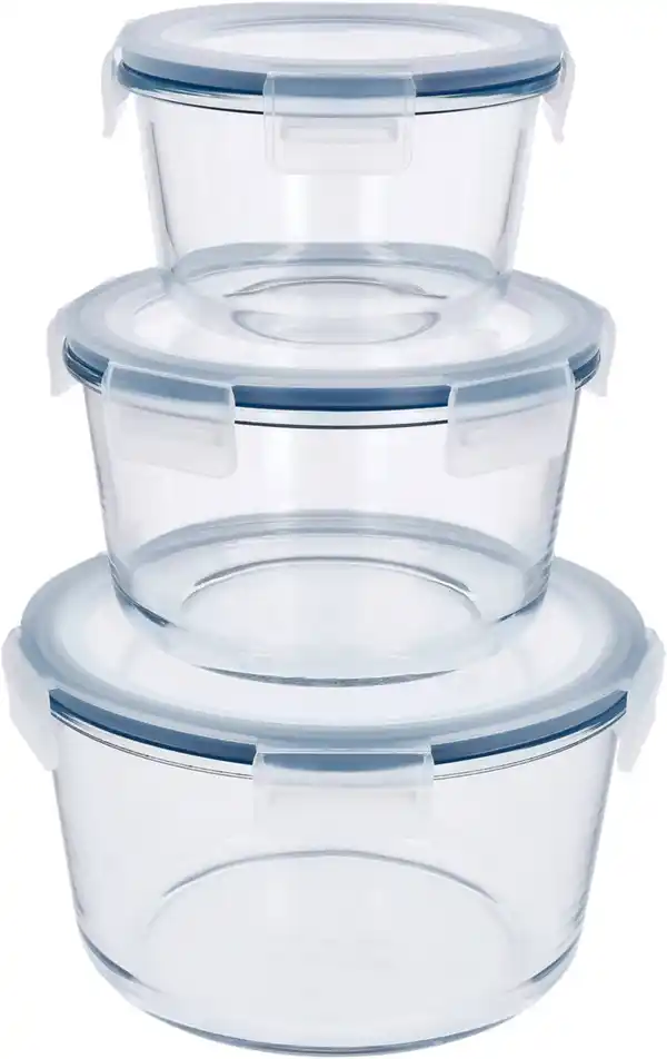 Bild 4 von SILVERCREST® Glasfrischhaltedosen-Set rund, 3-teilig