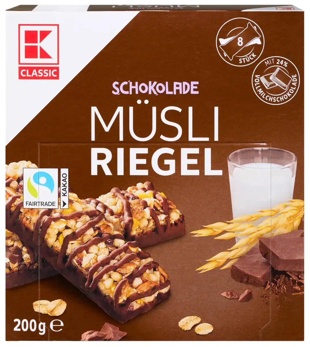 Bild 1 von K-CLASSIC Müsliriegel, 8 St. = 200-g-Packg.