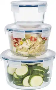 SILVERCREST® Glasfrischhaltedosen-Set rund, 3-teilig