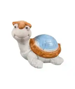 Deko-Schildkröte Terrakotta, grau/blau