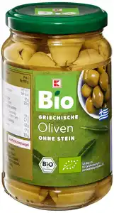 K-BIO Grüne Bio-Oliven, 350-g-Glas
